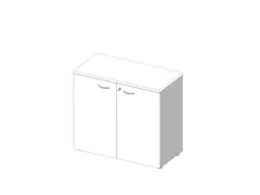 Kantoorkast Romp Aluminium Front Wit bxdxh 900x450x815mm