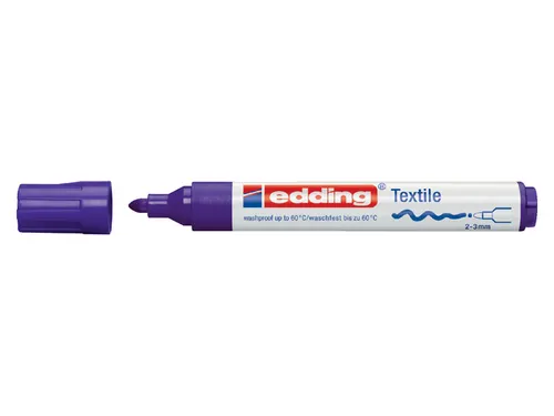 Viltstift edding 4500 textiel rond blauw 2-3mm