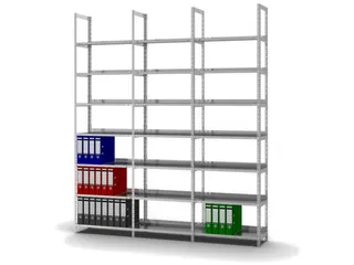 dossierstelling,aanbouwveld,HxBxD 2550x750x300mm,vaklast 60kg - 3