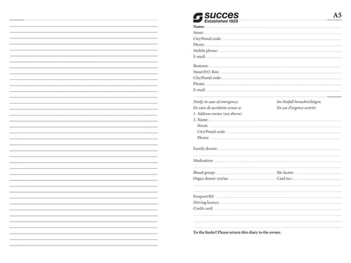 Organizer Succes Cadiz inclusief Executive inhoud 2027 sluitclip bruin