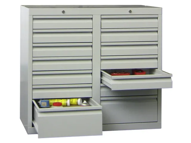 Ladenkast 900x1000x500mm 12+2 Laden Gewoon Uitschuifbaar Geleiderails