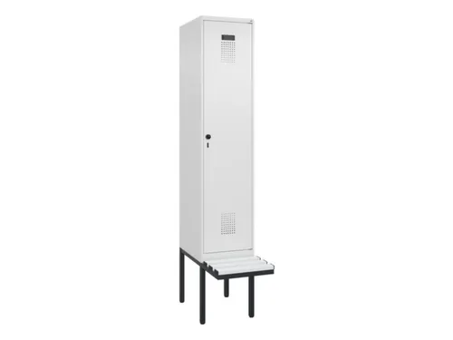 locker met bank,HxBxD 2120x400x815mm,1vak,vak B 400mm,draaigrendel