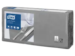 Lunch Servetten Grijs 2-laags 33x33cm 1/4 vouw doos 10x200 stuks