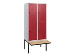 Dubbeldekse dekenkist,HxBxD 1950x800x815mm,2x2vak.,vak B 400mm
