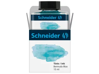 Inktpotje Schneider 15ml pastel Bermuda blauw voor vulpen en rollerbal - 3