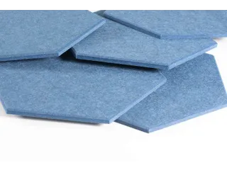 Akoestische PET-vilt Hexagon tegels blauw 30x26cm 22 stuks - 3