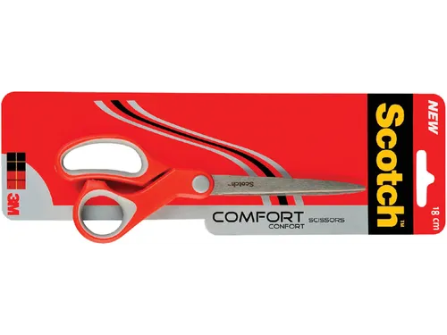 Schaar Scotch 18cm comfort rood blister