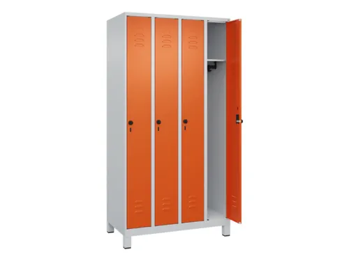 locker,HxBxD 1950x1000x500mm,4vak,vak B 250mm,draaigrendel,voeten