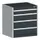 ladekast HxBxD 700x650x650mm 5laden romp RAL7035 front RAL7016