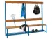 banc-patère,LxP 2000x400mm,barrettes en bois hêtre,piètement RAL501