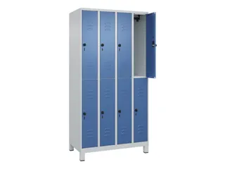 dubbeldekse locker,HxBxD 1950x1000x500mm,4x2vak.,vak B 250mm - 2