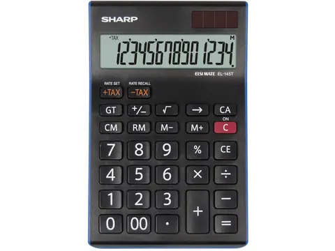 Calculator Sharp-EL145TBL zwart-blauw desktop