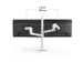 Monitorarm Duo Lx Dual Stacking 2 schermen 40 Inch Wit
