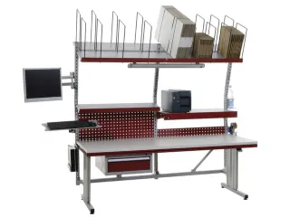 complete paktafel,HxBxD 690-960x2000x800mm,blad lichtgrijs - 3