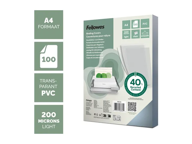 Voorblad Fellowes A4 Pvc 200 Micron
