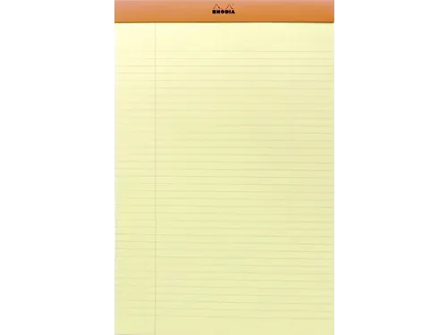 Schrijfblok Rhodia A4 lijn 80 vel 80gr geel