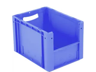 Euronorm Stapelkrat M. Grijpopening Pp Hxlxb 270X400X300Mm Blauw - 2