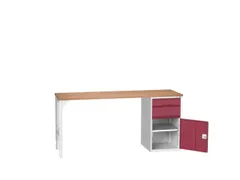 werkbank,HxBxD 930x2000x600mm,multiplexblad,2voeten/1container