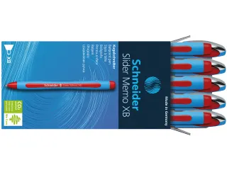 Balpen Schneider Slider Memo XB 1,4mm kogelbreedte rood - 5