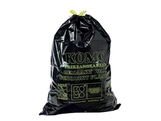 Vuilniszak Komo 60 Liter Met Trekband 15 Per Rol Grijs - 3