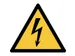 Pictogram bordje Djois Waarschuwing: elektrische spanning 200x176mm ge