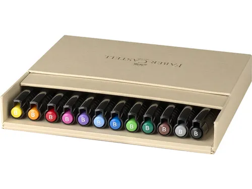 Tekenstift Faber-Castell Pitt Artist Pen Brush 12dlg studiobox