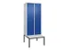locker voor scheiding van kleding,HxBxD 2120x800x815mm,2vak