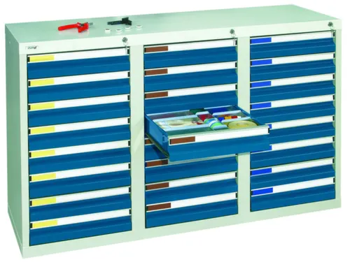ladekast HxBxD 900x1500x500mm 24laden vergrendeling RAL7035 RAL5010