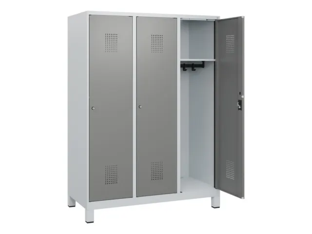 schoollocker,HxBxD 1630x1200x500mm,3vak,vak B 400mm,cil.-slot,voeten