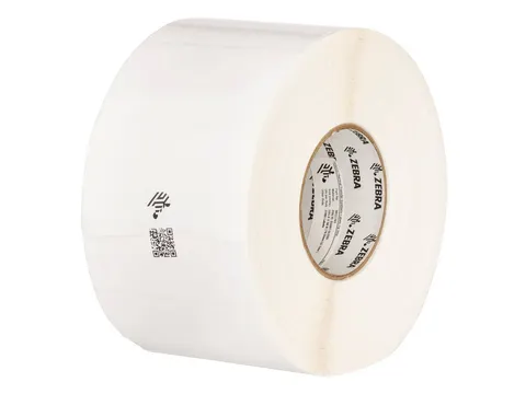 Zebra PolyPro 3000T Transparant 75x35mm 4 Rol