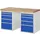 werkbank,HxBxD 890x1500x700mm,beukblad,draagverm. 750kg,2containers