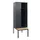 locker met bank,HxBxD 1950x600x815mm,2vak,vak B 300mm,draaigrendel