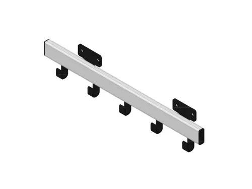 Pro-line Wandgarderobe 5 Haken zwart grijs