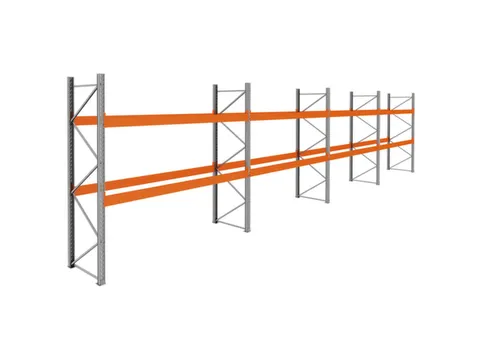 palletstelling,basis+3xaanbouw,HxBxD 3360x14900x1100mm,vakl. 3400kg