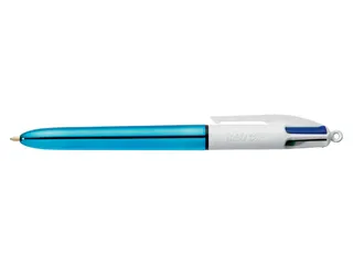 Balpen Bic 4kleuren shine medium zilver - 3