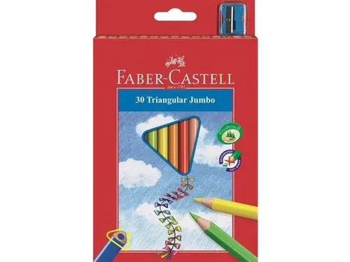 kleurpotlood Faber-Castell Jumbo driekantig etui à 30 stuks