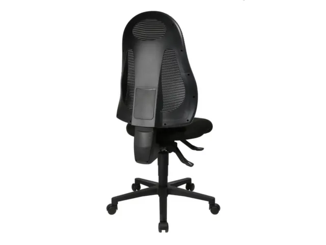 chaise de bureau pivotante,Mécan. synchrone,assise tissu noir