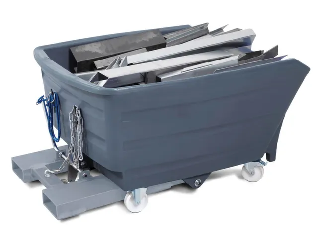 kiepbak,HxLxB 760x1530x1080mm,0,5m³,draagverm. 500kg,grijs,wielen