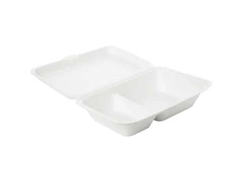 Menubox 470/300 ml, Bagasse 2 White Bagasse