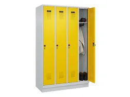 locker,HxBxD 1950x1200x500mm,4vak,vak B 300mm,draaigrendel,sokkel