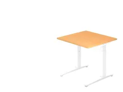 In hoogte verstelbaar bureau,HxBxD 680-850x800x800mm,blad beuken