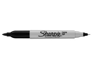 Viltstift Sharpie Twin Tip rond 0.5mm en 0.9mm blister 2 stuks Zwart - 4