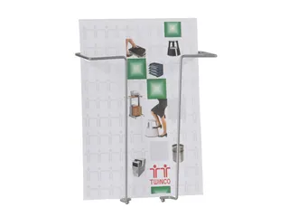 Folderhouder zilver voor A4 wandmontage - 1