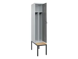 locker met bank,voor scheiding van kleding,HxBxD 2120x400x815mm,1vak
