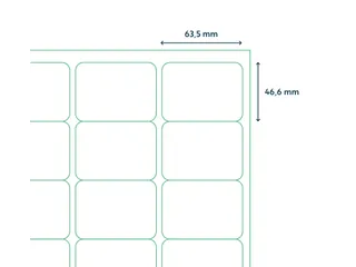 Etiketten Zelfklevend Wit 18 op A4 63.5x46.6mm 1000 Vel - 2