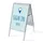Stoepbord A1 complete set met print "Sign in here" Blauw