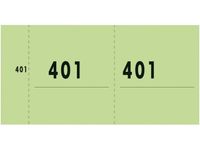 Nummerblok groen 10 pakjes totaal 1 t/m 1000, SI-76163