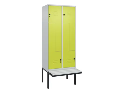 Z-garderobekast,HxBxD 2120x800x815mm,4vak,vak B 400mm,draaigrendel