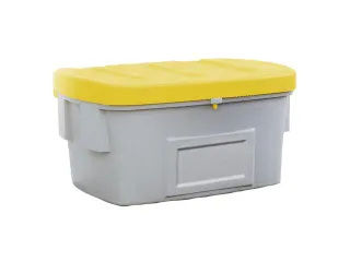 strooigoedbak,550l,HxBxD 748x1400x1070mm,PE,grijs,deksel geel - 1