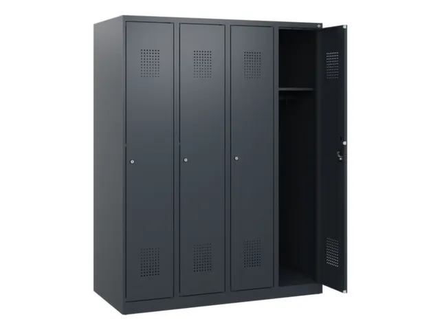 schoollocker,HxBxD 1530x1200x500mm,4vak,vak B 300mm,cil.-slot